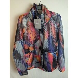New Womens Athleta Lava Hype Run Jacket Multicolor Size XL‎